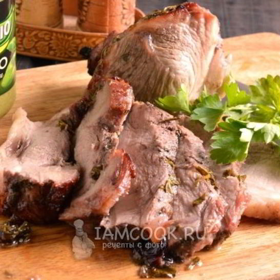Рецепт свинины, запеченной с вишневым джемом и вином