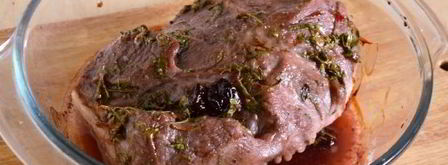 свинина, запеченная с вишневым джемом и вином. Шаг 6