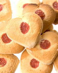 Ванильные сердечки с джемом