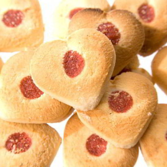 Рецепт ванильных сердечек с джемом