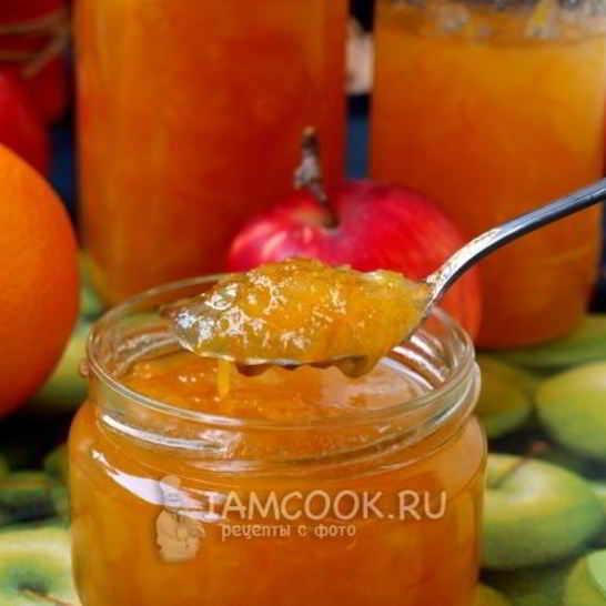 Рецепт яблочного джема с апельсинами на зиму