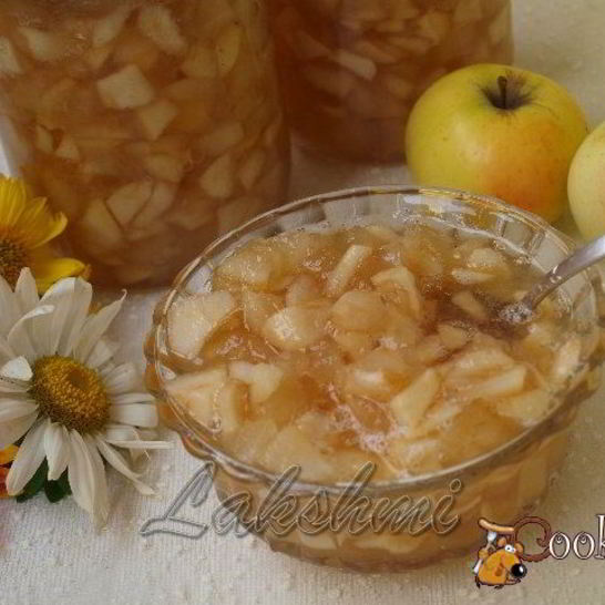 Рецепт яблочного джема с карамелью