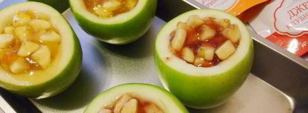 запеченные яблоки с джемом и бананом. Шаг 6