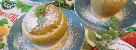 запеченные яблоки с джемом и бананом. Шаг 10