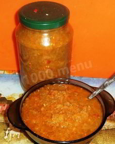 Икра из зеленых помидор и болгарского перца на зиму