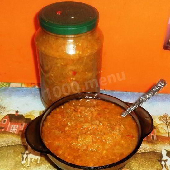 Рецепт икры из зеленых помидор и болгарского перца на зиму