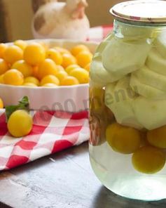 Компот из алычи и кабачков на зиму