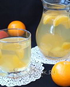 Компот из мандаринов и яблок