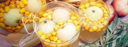 компот из облепихи и яблок на зиму. Шаг 8