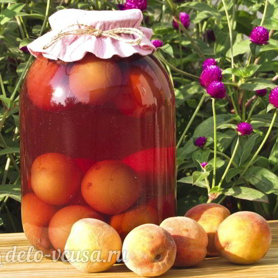 Рецепт персикового компота
