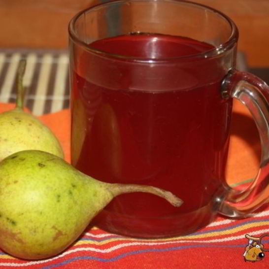 Рецепт яблочно-грушевого компот с ежевикой