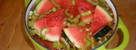 консервированный арбуз в банках на зиму. Шаг 3