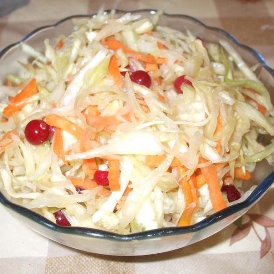 Рецепт квашеной капусты с клюквой