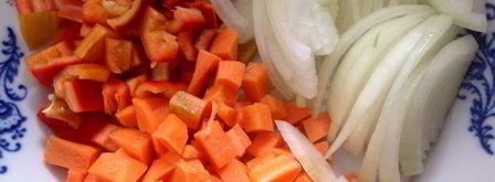 быстрые маринованные шампиньоны с овощами. Шаг 3