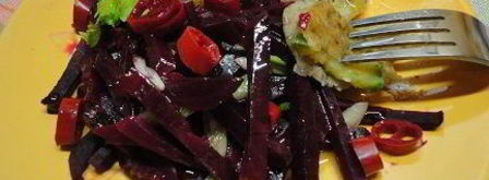 кабачки в кляре с маринованной свеклой. Шаг 6