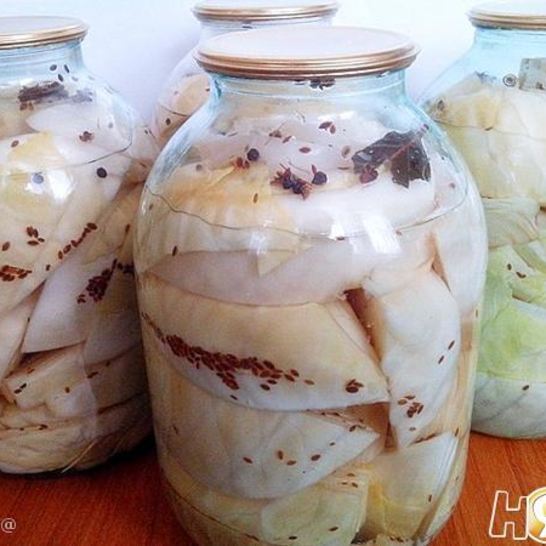 Рецепт капусты маринованной пластинками