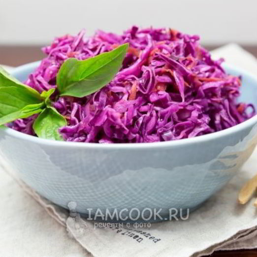 Маринованная краснокочанная капуста