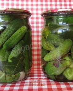 Маринованные корнишоны с чесноком и хреном