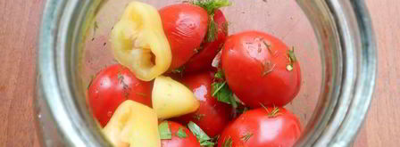 острые помидоры маринованные со сладким перцем. Шаг 5