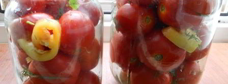 острые помидоры маринованные со сладким перцем. Шаг 6