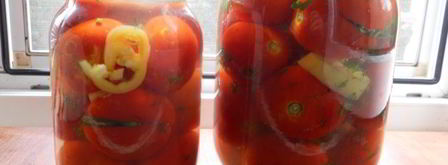 острые помидоры маринованные со сладким перцем. Шаг 7