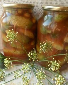 Огурцы с кетчупом чили без стерилизации