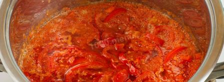 перец в томатном соусе на зиму. Шаг 4