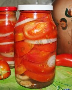 Помидоры в желе с желатином со стерилизацией