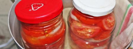 помидоры в желе с желатином со стерилизацией. Шаг 10
