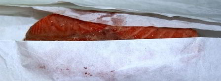 слабосоленая семга в коньяке с мускатным орехом. Шаг 5