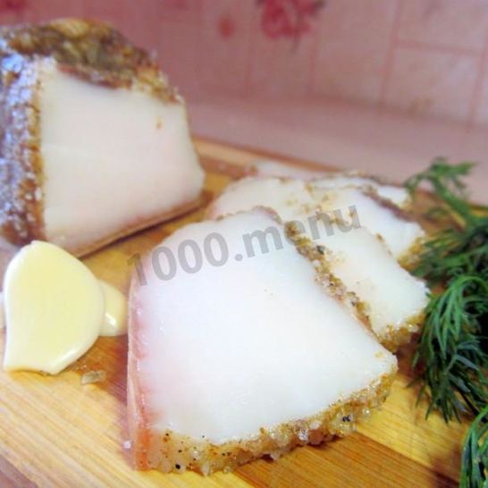 Рецепт соленого сала с перцем и чесноком