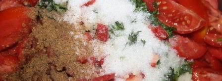 томаты с кинзой на зиму. Шаг 4