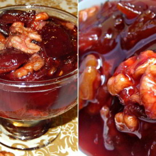 Рецепт сливового варенья с орехами