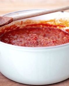 Заготовка томатного соуса из помидор и томатной пасты