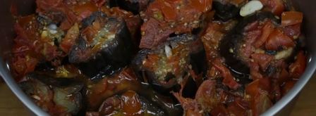 баклажаны закуска с чесноком. Шаг 12