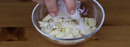 баклажаны закуска с чесноком. Шаг 3