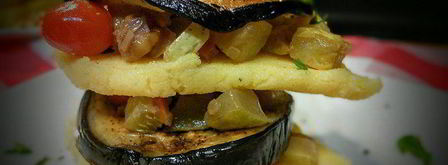 башенки из поленты и баклажанов. Шаг 9