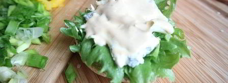 бургер с креветками и голубым сыром. Шаг 14