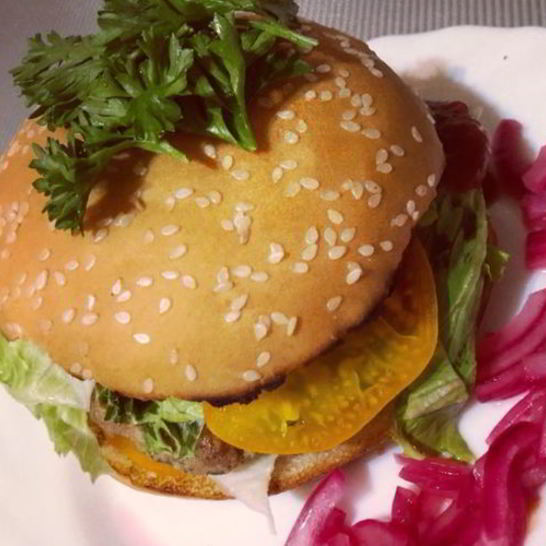 Рецепт бургера с желтым томатом