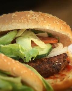 Бургеры со свининои и говядинои