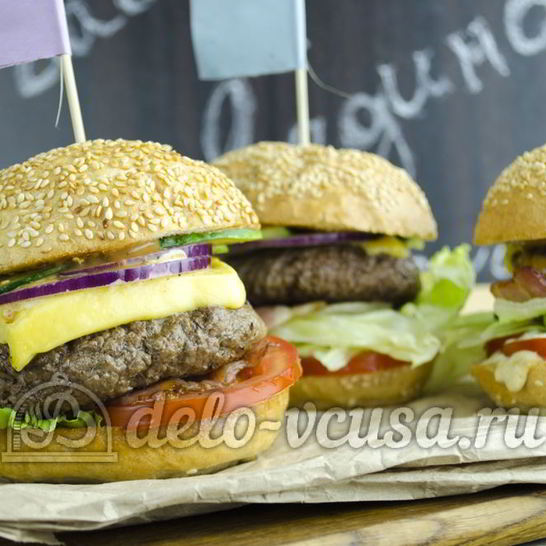 Рецепт гамбургера с говядиной