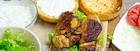 гамбургер с курицей. Шаг 15