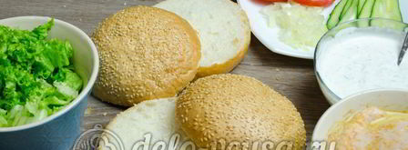 гамбургер с курицей. Шаг 9