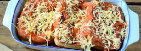 бутерброды под сырно-томатной подушкой. Шаг 8