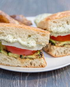 Бутерброды с кабачком и помидором