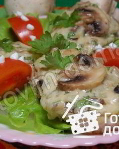 Бутерброды с шампиньонами и сыром