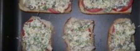 бутерброды с шампиньонами. Шаг 4