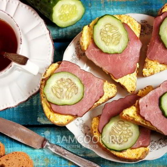 Рецепт бутербродов с ветчиной