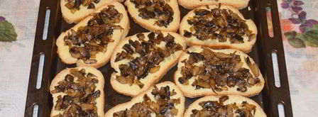 горячие бутерброды с грибами и сыром в духовке. Шаг 5