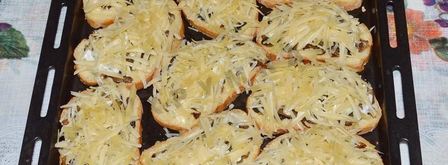 горячие бутерброды с грибами и сыром в духовке. Шаг 7